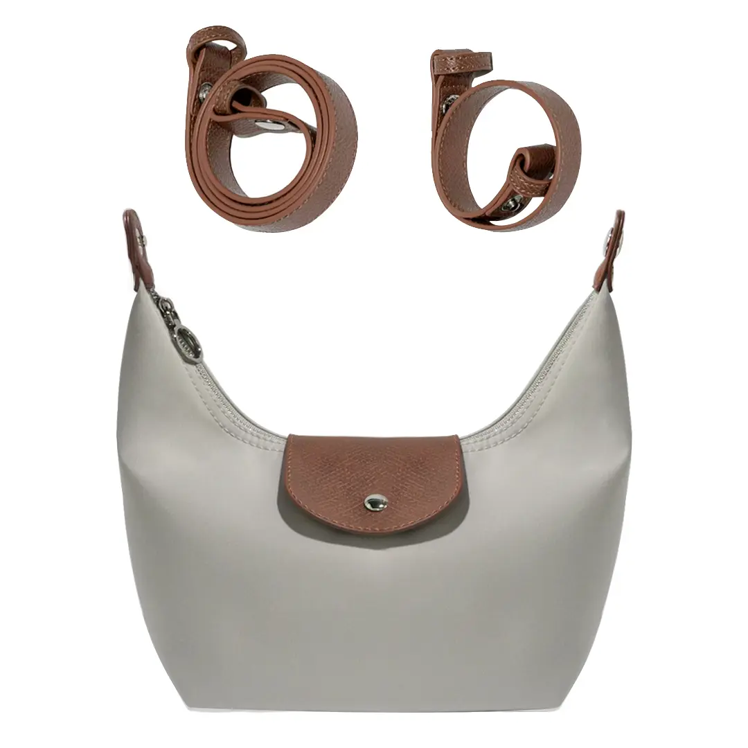 Fashion Crescent Bag - Lightweight Nylon Handbag with Adjustable Strap