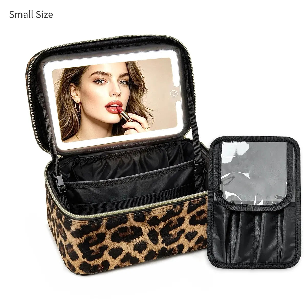 GORISGARMO Travel Makeup Bag with LED Mirror