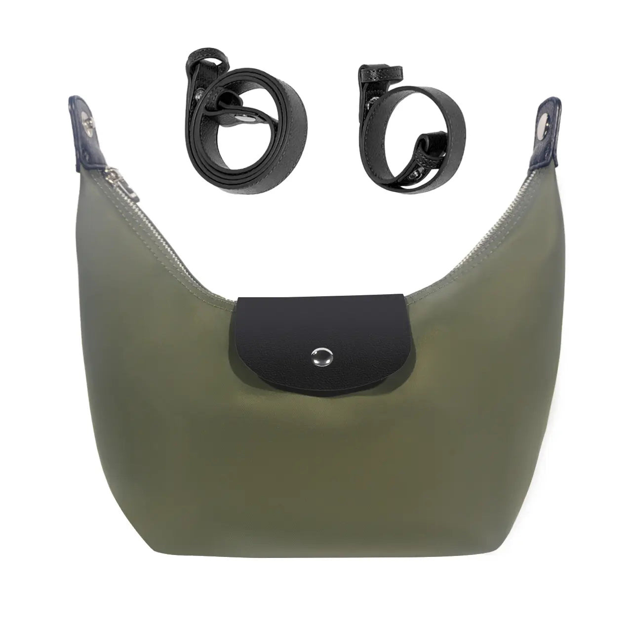 Fashion Crescent Bag - Lightweight Nylon Handbag with Adjustable Strap