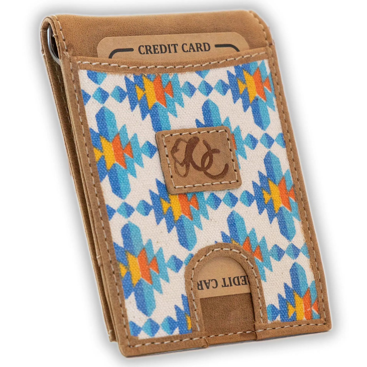 Leather Money Clip Bifold Wallet for Men - Slim RFID Card Holder