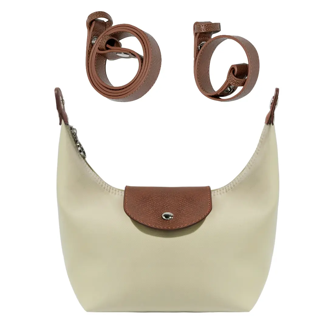 Fashion Crescent Bag - Lightweight Nylon Handbag with Adjustable Strap