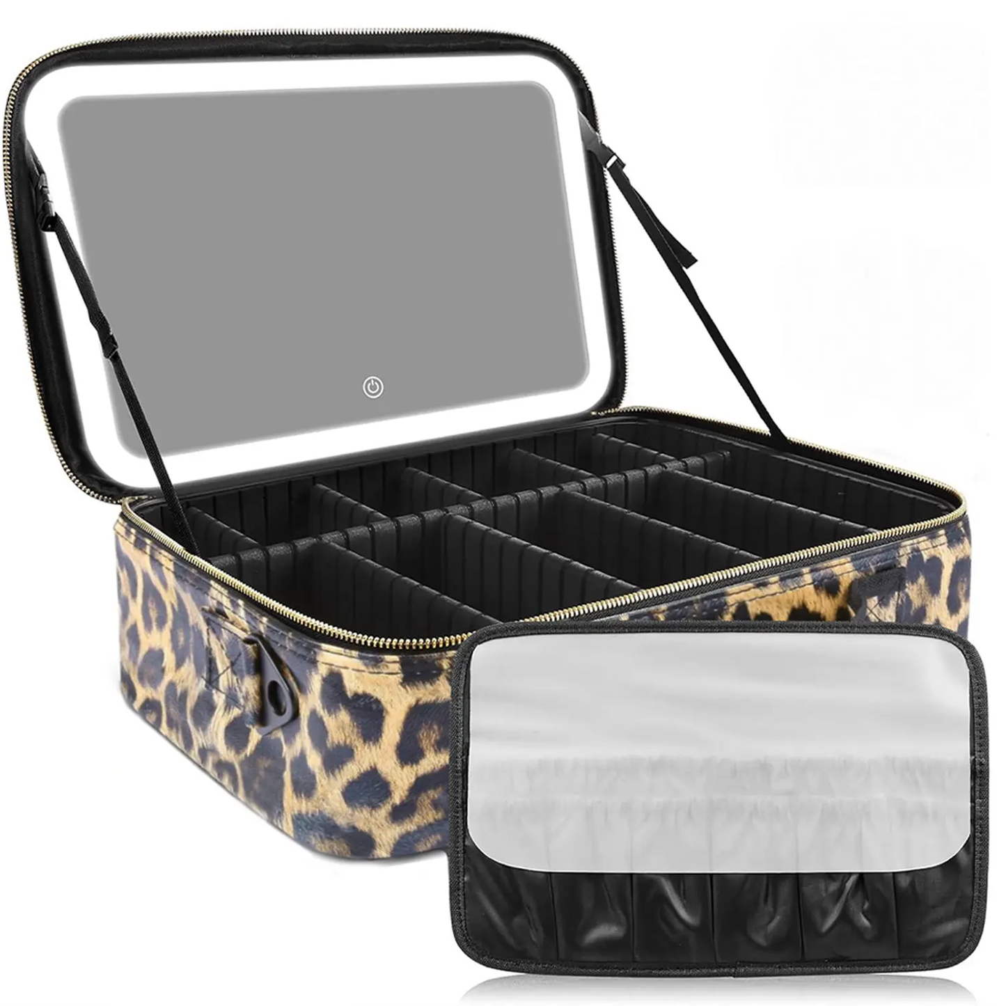 GORISGARMO Travel Makeup Bag with LED Mirror