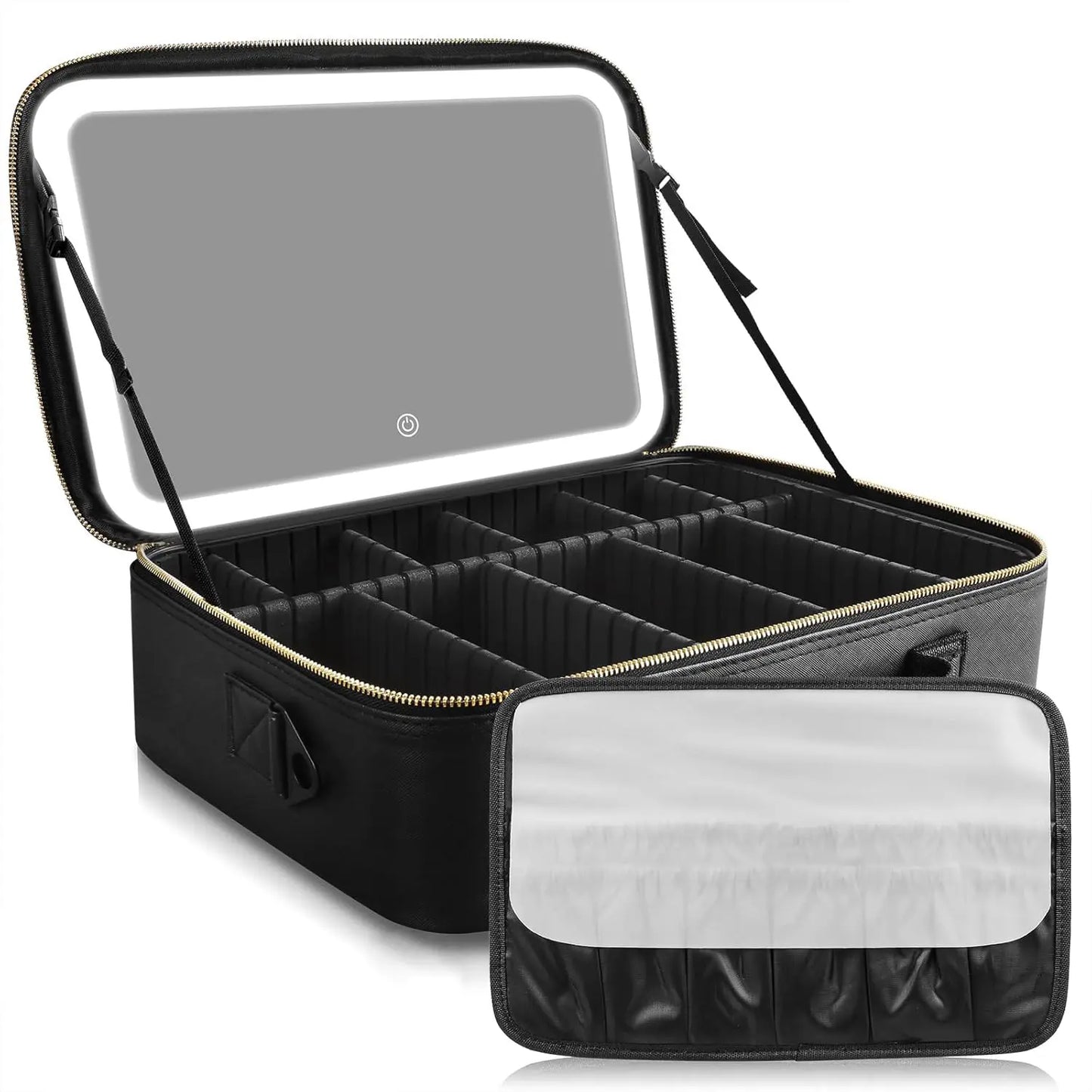 GORISGARMO Travel Makeup Bag with LED Mirror