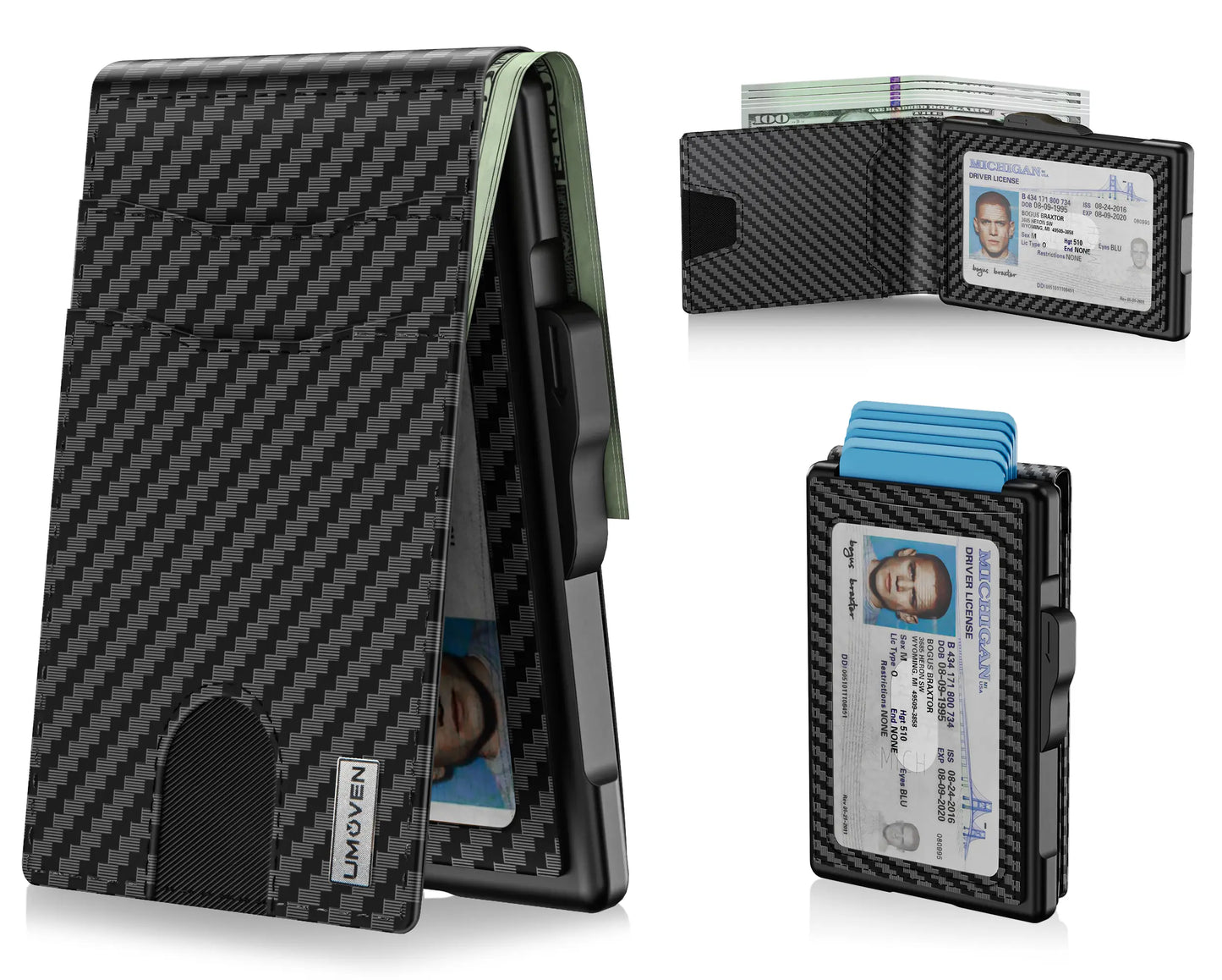 umoven Wallet for Men - Slim RFID Blocking Leather Wallet