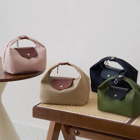 Fashion Crescent Bag - Lightweight Nylon Handbag with Adjustable Strap