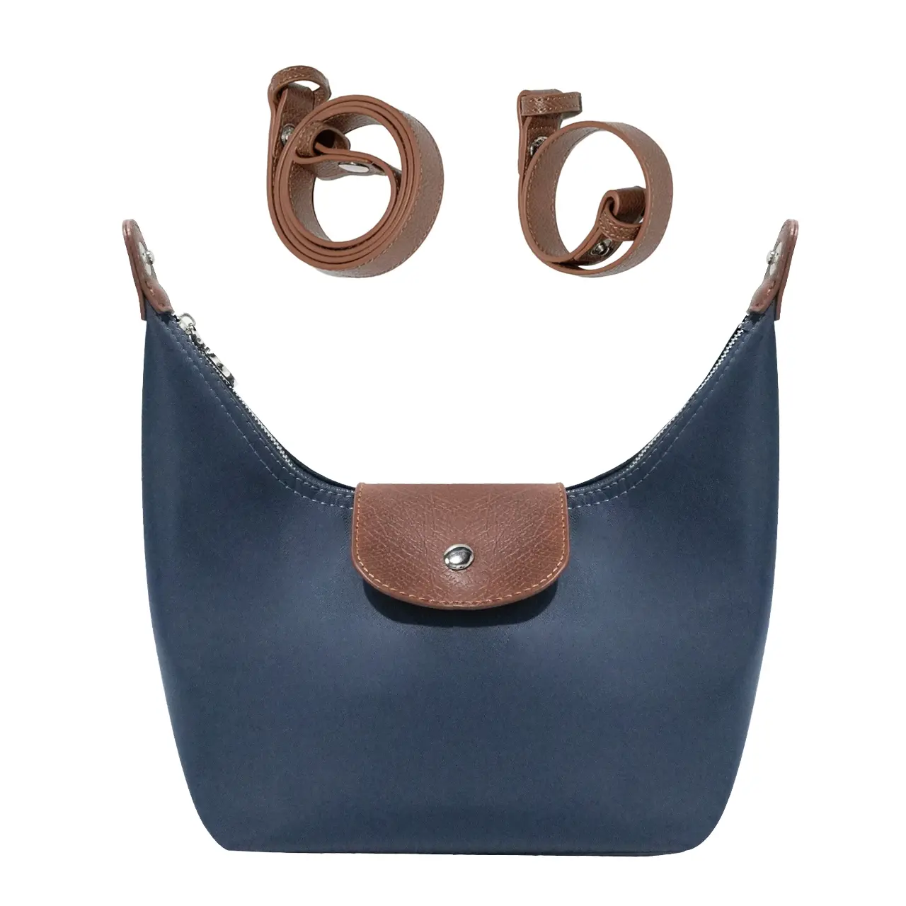 Fashion Crescent Bag - Lightweight Nylon Handbag with Adjustable Strap