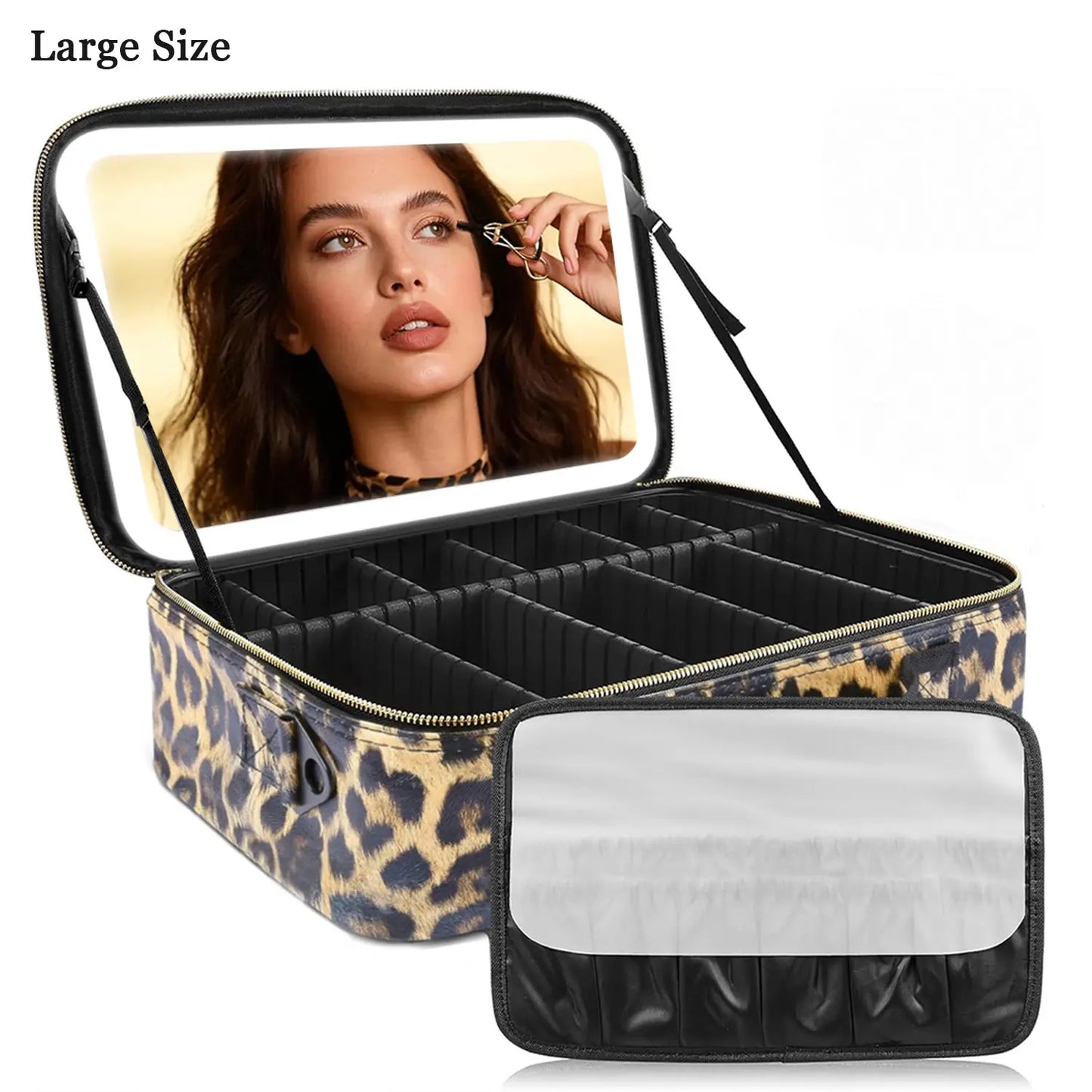 GORISGARMO Travel Makeup Bag with LED Mirror