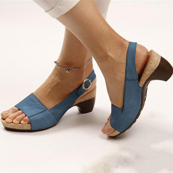 🔥 Summer Sale Up to 75%-Women's Fish Mouth Beach High Heel Sandals