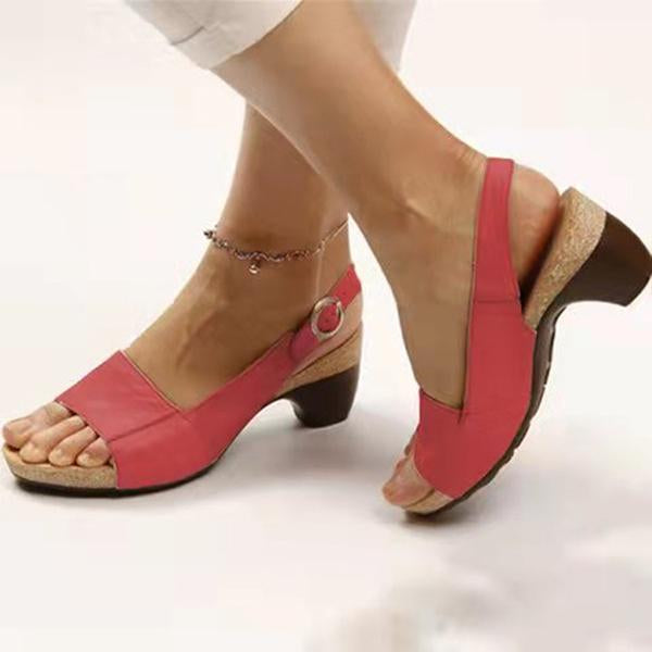 🔥 Summer Sale Up to 75%-Women's Fish Mouth Beach High Heel Sandals