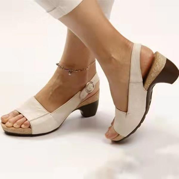 🔥 Summer Sale Up to 75%-Women's Fish Mouth Beach High Heel Sandals