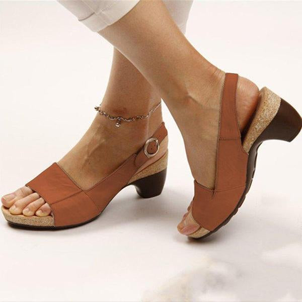 🔥 Summer Sale Up to 75%-Women's Fish Mouth Beach High Heel Sandals